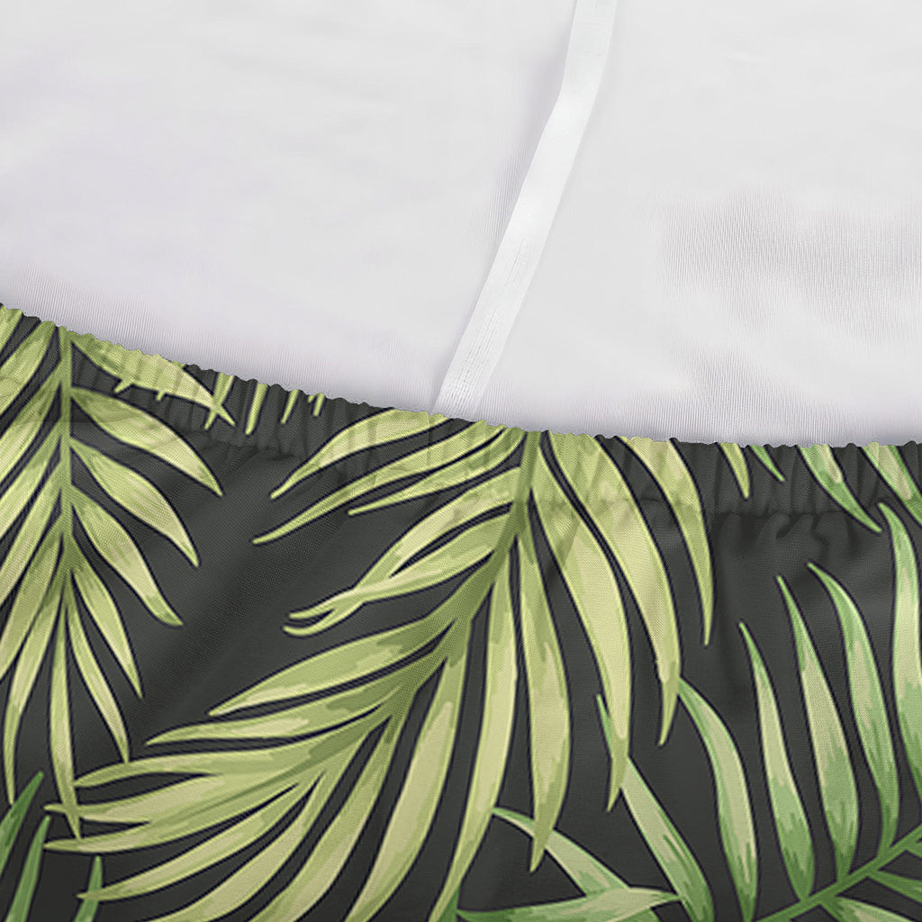Green Tropical Palm Leaf Pattern Print Sofa Cover