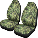 Green Tropical Palm Leaf Pattern Print Universal Fit Car Seat Covers