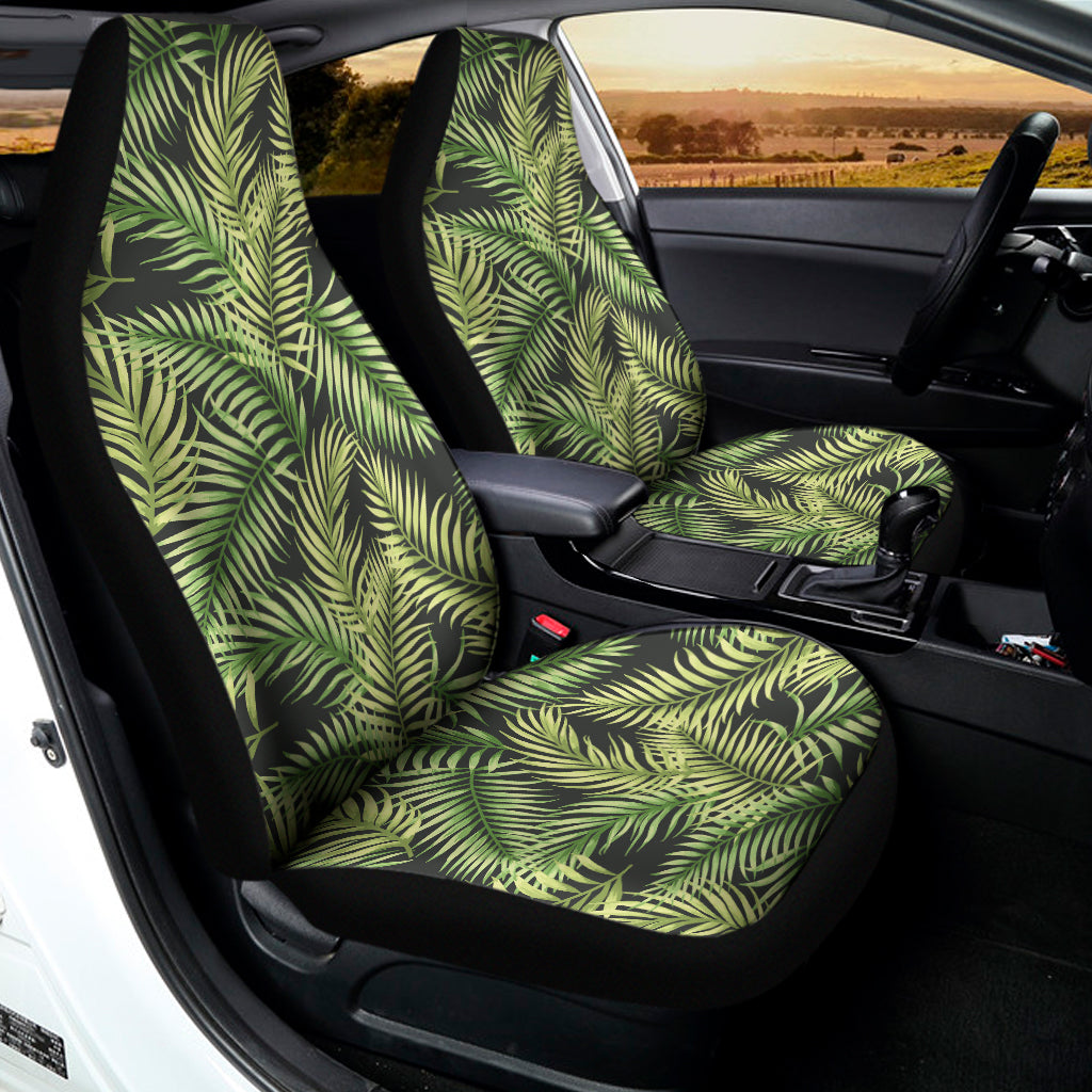 Green Tropical Palm Leaf Pattern Print Universal Fit Car Seat Covers