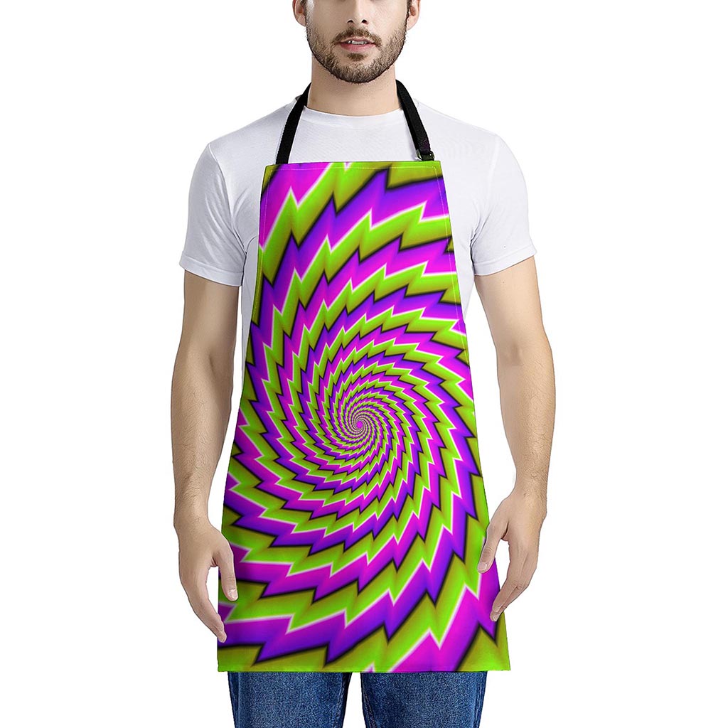 Green Twisted Moving Optical Illusion Apron