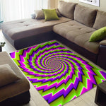 Green Twisted Moving Optical Illusion Area Rug GearFrost