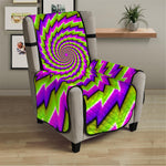 Green Twisted Moving Optical Illusion Armchair Protector