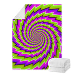 Green Twisted Moving Optical Illusion Blanket