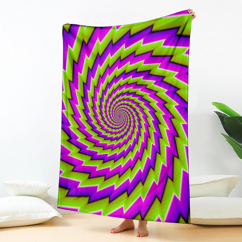 Green Twisted Moving Optical Illusion Blanket