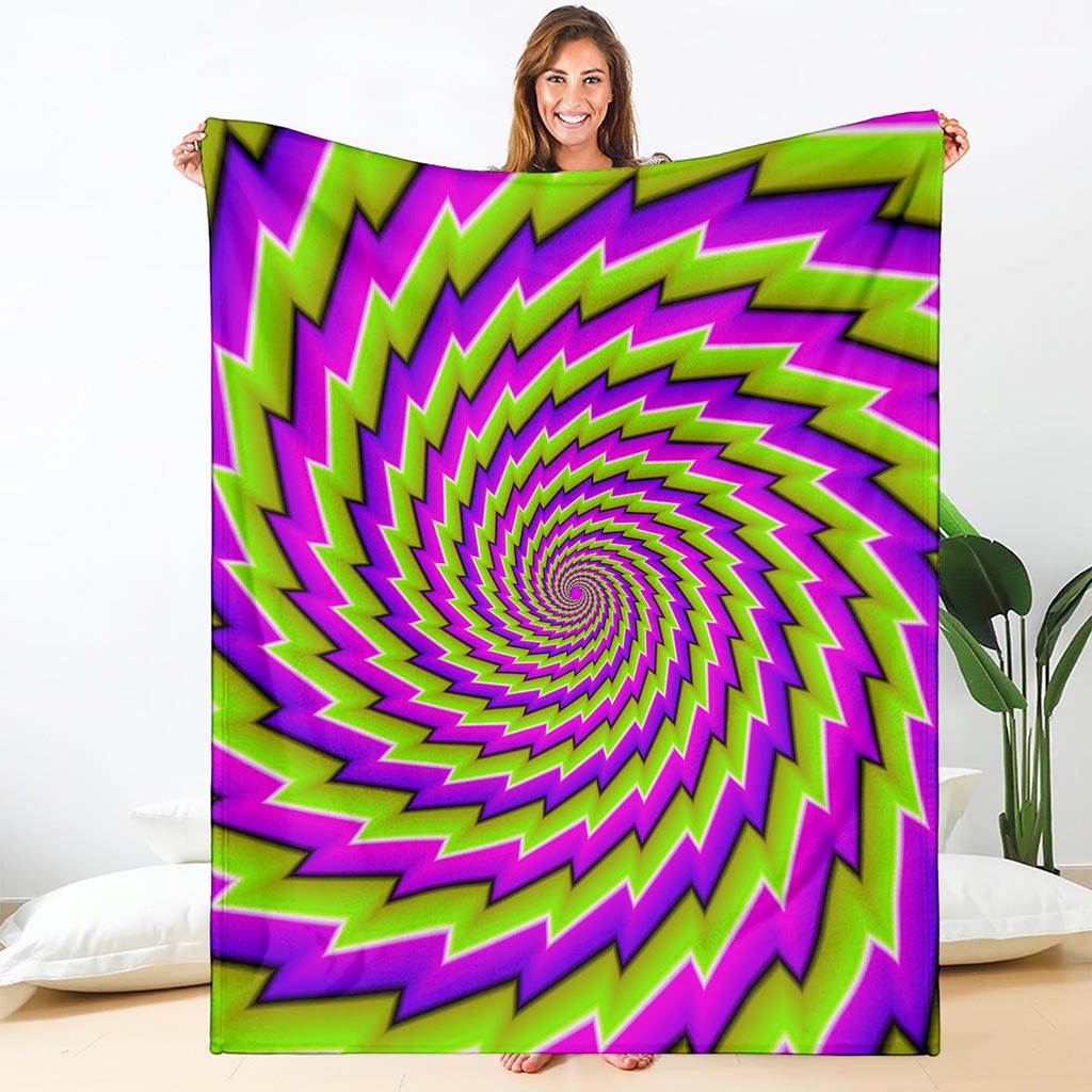 Green Twisted Moving Optical Illusion Blanket