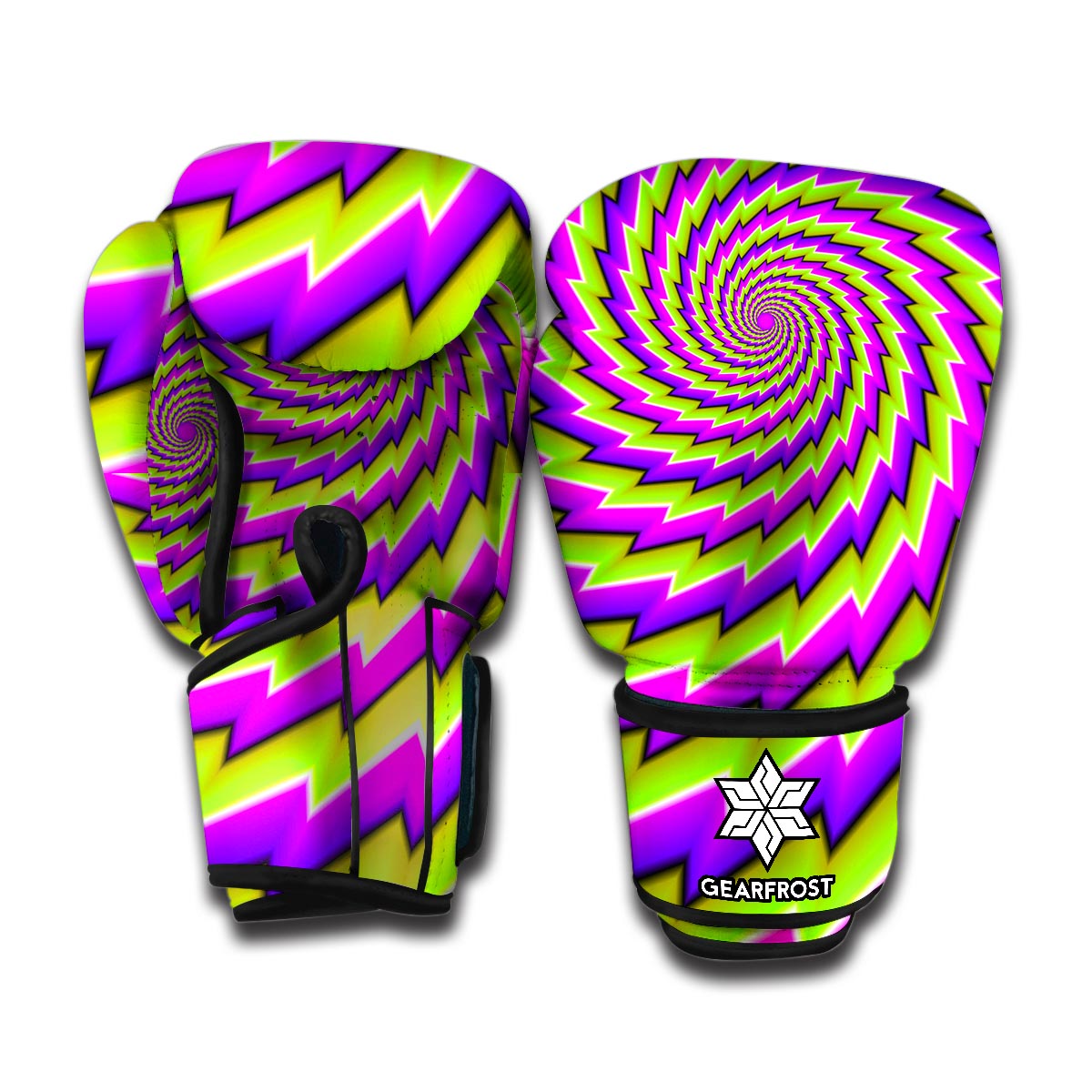 Green Twisted Moving Optical Illusion Boxing Gloves