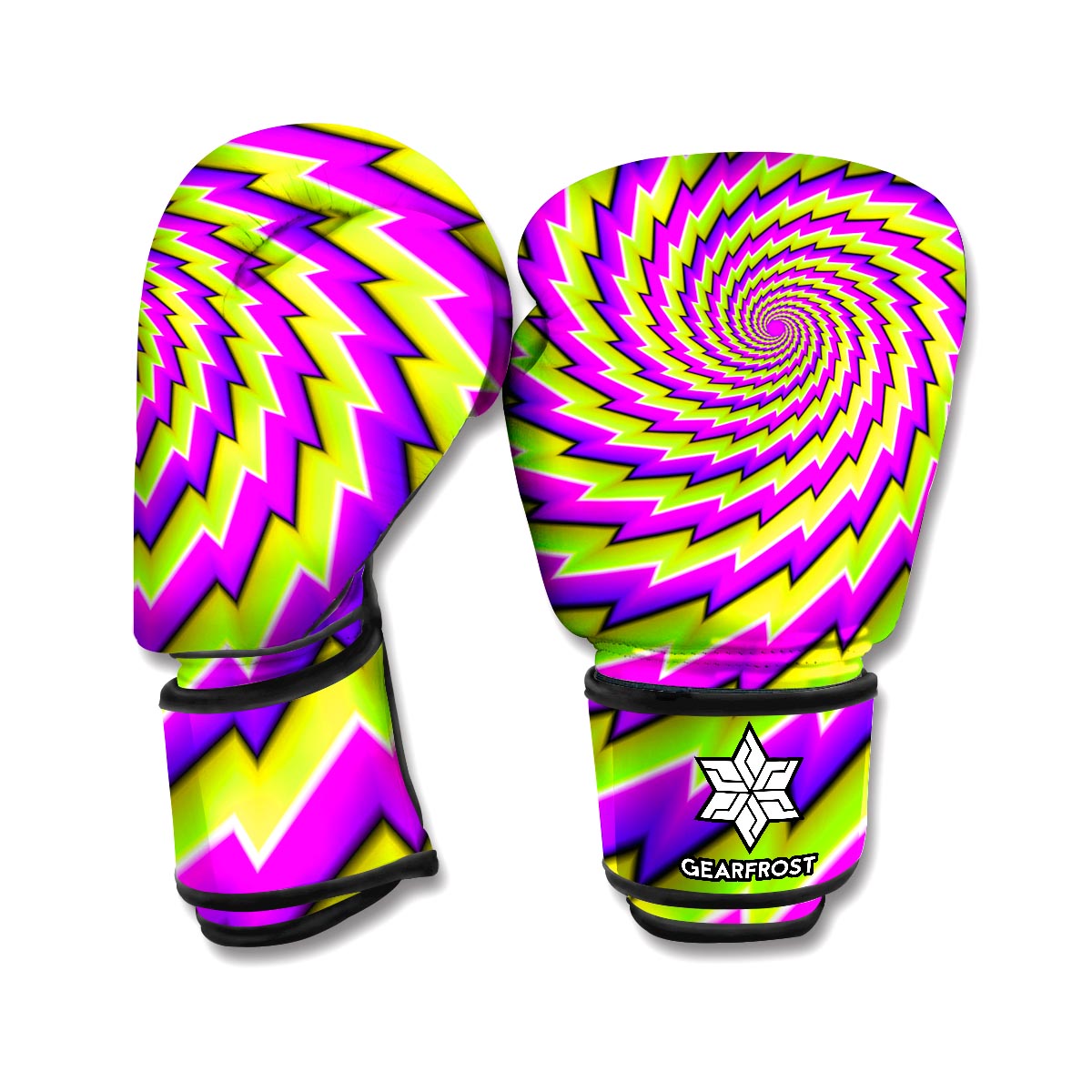 Green Twisted Moving Optical Illusion Boxing Gloves