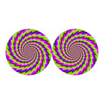 Green Twisted Moving Optical Illusion Car Coasters