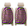 Green Twisted Moving Optical Illusion Car Seat Organizers