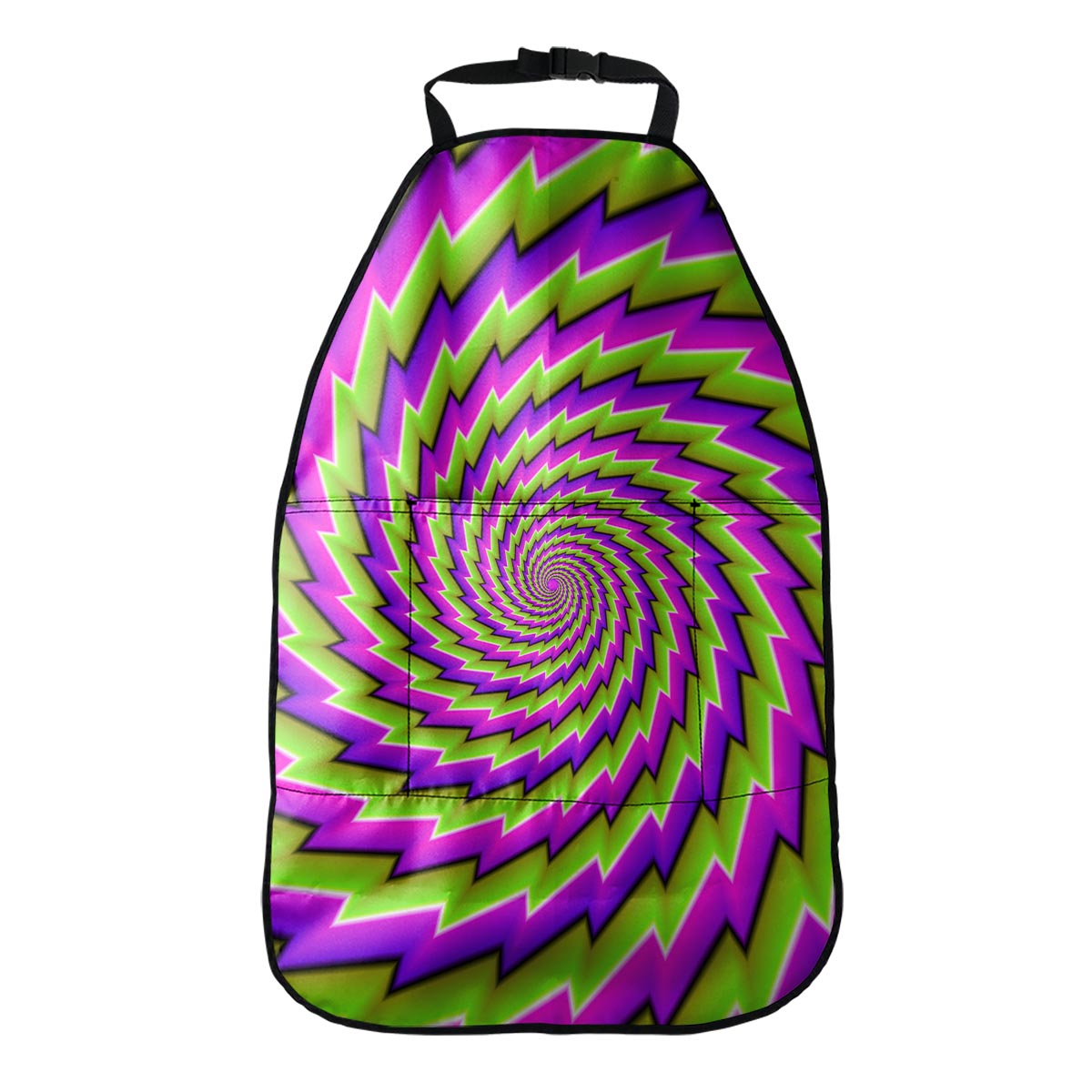 Green Twisted Moving Optical Illusion Car Seat Organizers