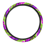 Green Twisted Moving Optical Illusion Car Steering Wheel Cover