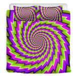 Green Twisted Moving Optical Illusion Duvet Cover Bedding Set