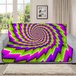 Green Twisted Moving Optical Illusion Futon Protector