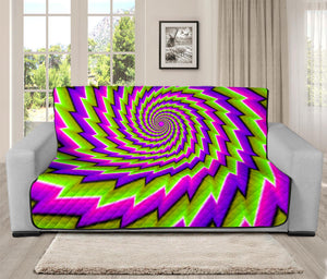 Green Twisted Moving Optical Illusion Futon Protector