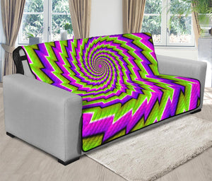 Green Twisted Moving Optical Illusion Futon Protector