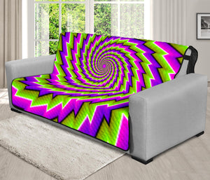 Green Twisted Moving Optical Illusion Futon Protector