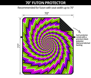 Green Twisted Moving Optical Illusion Futon Protector