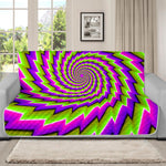 Green Twisted Moving Optical Illusion Futon Protector