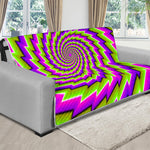 Green Twisted Moving Optical Illusion Futon Protector