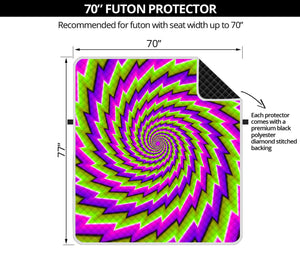 Green Twisted Moving Optical Illusion Futon Protector