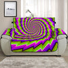 Green Twisted Moving Optical Illusion Half Sofa Protector