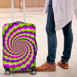 Green Twisted Moving Optical Illusion Luggage Cover GearFrost