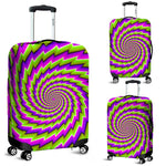 Green Twisted Moving Optical Illusion Luggage Cover GearFrost
