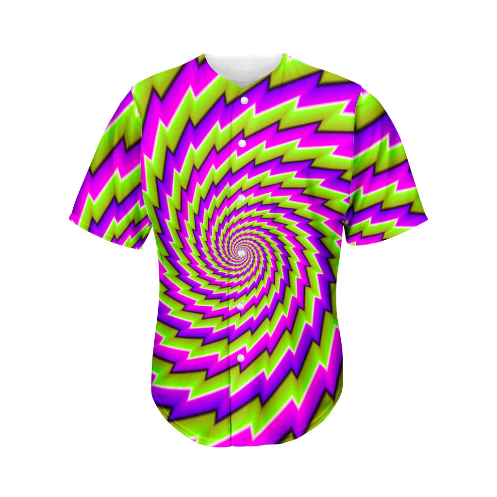 Green Twisted Moving Optical Illusion Men's Baseball Jersey