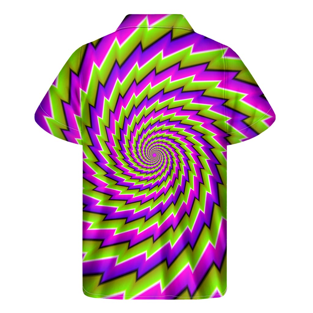 Green Twisted Moving Optical Illusion Men's Short Sleeve Shirt