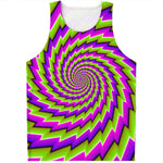 Green Twisted Moving Optical Illusion Men's Tank Top