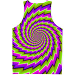 Green Twisted Moving Optical Illusion Men's Tank Top