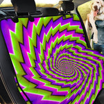 Green Twisted Moving Optical Illusion Pet Car Back Seat Cover