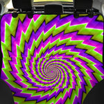 Green Twisted Moving Optical Illusion Pet Car Back Seat Cover