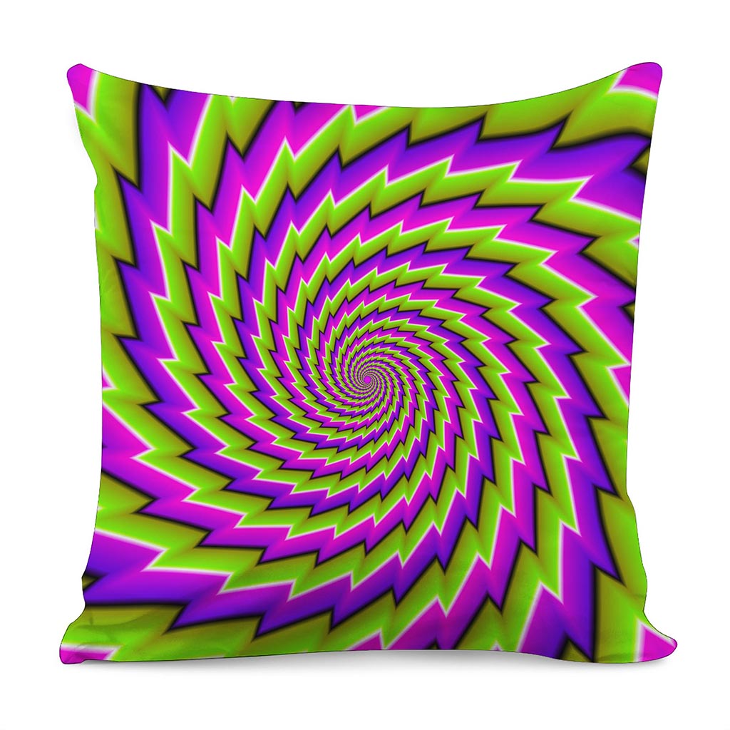 Green Twisted Moving Optical Illusion Pillow Cover