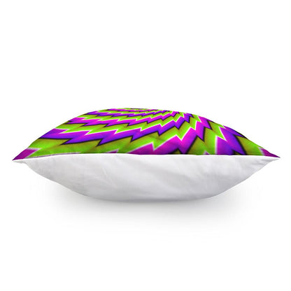 Green Twisted Moving Optical Illusion Pillow Cover