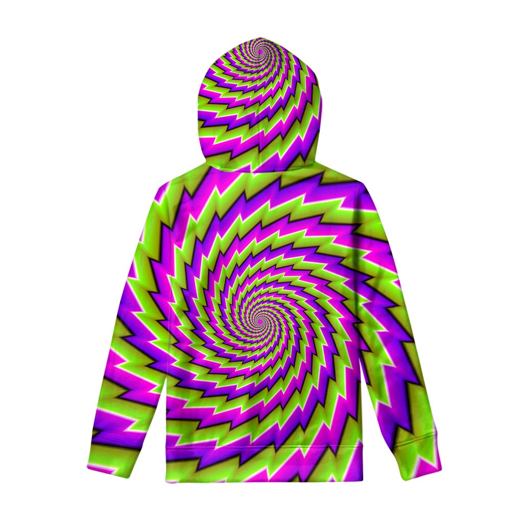 Green Twisted Moving Optical Illusion Pullover Hoodie