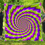 Green Twisted Moving Optical Illusion Quilt