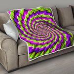 Green Twisted Moving Optical Illusion Quilt