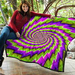 Green Twisted Moving Optical Illusion Quilt