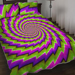 Green Twisted Moving Optical Illusion Quilt Bed Set