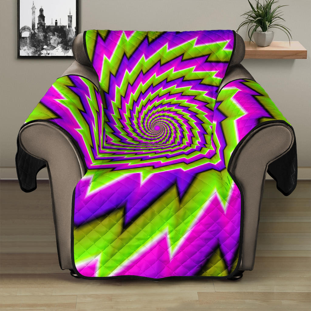 Green Twisted Moving Optical Illusion Recliner Protector