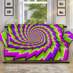 Green Twisted Moving Optical Illusion Sofa Protector