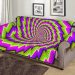 Green Twisted Moving Optical Illusion Sofa Protector