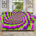 Green Twisted Moving Optical Illusion Sofa Protector