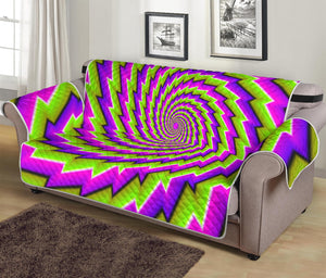 Green Twisted Moving Optical Illusion Sofa Protector