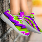 Green Twisted Moving Optical Illusion Sport Shoes GearFrost