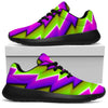 Green Twisted Moving Optical Illusion Sport Shoes GearFrost