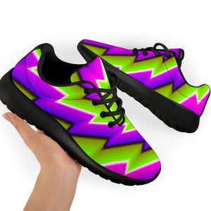 Green Twisted Moving Optical Illusion Sport Shoes GearFrost