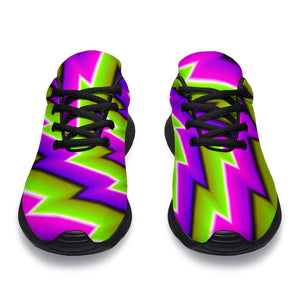 Green Twisted Moving Optical Illusion Sport Shoes GearFrost