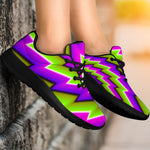 Green Twisted Moving Optical Illusion Sport Shoes GearFrost